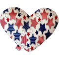 Mirage Pet Products Patriotic Stars 6 in. Stuffing Free Heart Dog Toy 1240-SFTYHT6